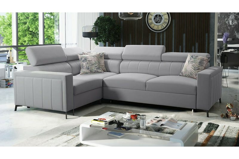 Galbally 3-sits Hörnbäddsoffa Ljusgrå - Möbler - Soffa - B äddsoffa