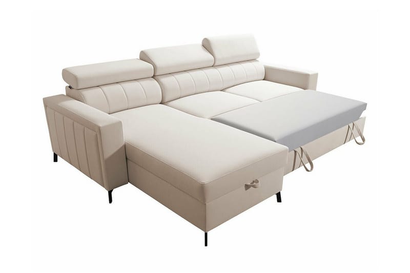 Galbally 3-sits Hörnbäddsoffa Ljusgrå - Möbler - Soffa - Bäddsoffa