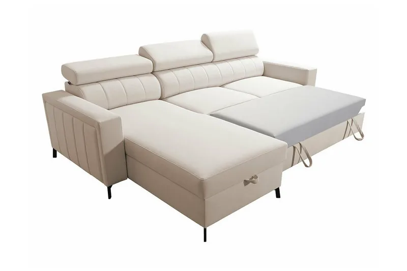 Galbally 3-sits Hörnbäddsoffa Ljusgrå - Möbler - Soffa - Bäddsoffa