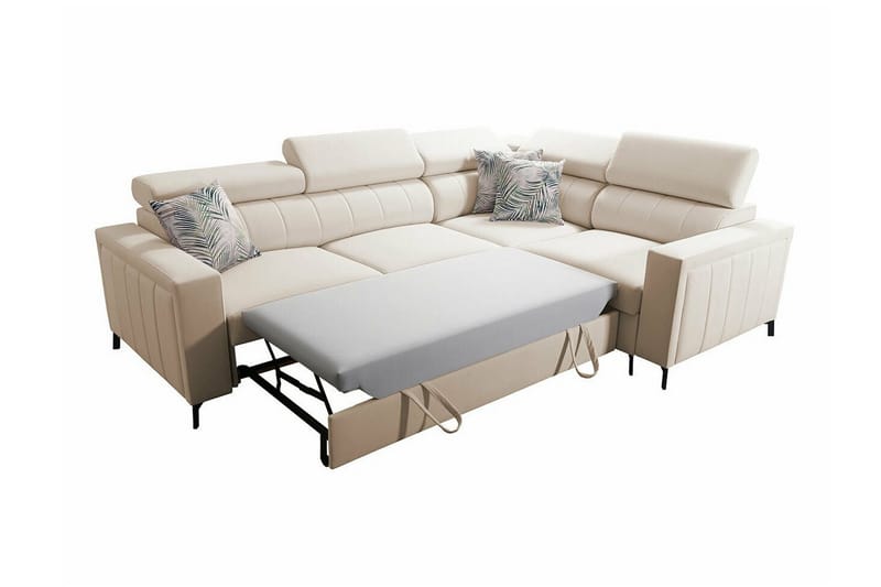 Galbally 3-sits Hörnbäddsoffa NO_BRAND beige - Möbler - Soffa - Bäddsoffa