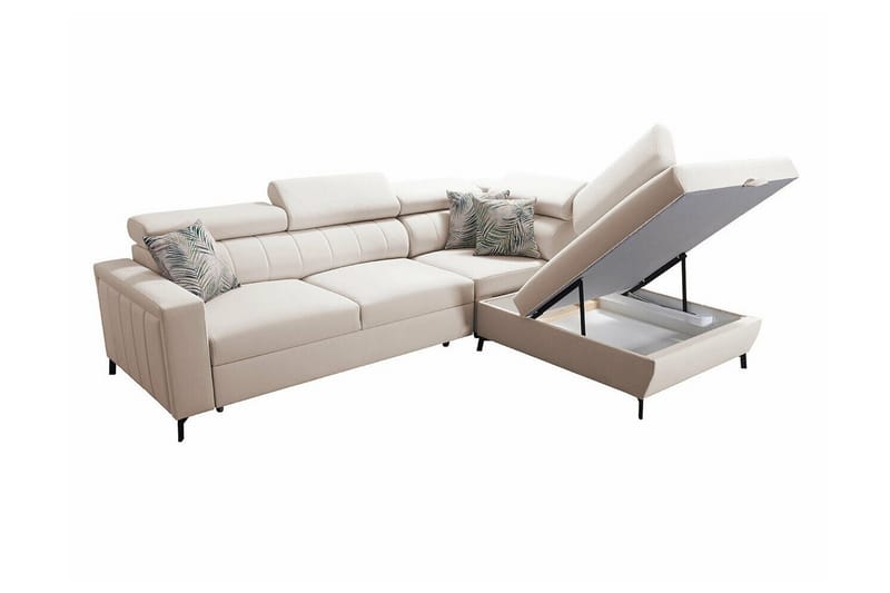 Galbally 3-sits Hörnbäddsoffa NO_BRAND beige - Möbler - Soffa - Bäddsoffa