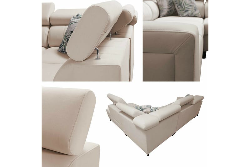 Galbally 3-sits Hörnbäddsoffa NO_BRAND beige - Möbler - Soffa - Bäddsoffa