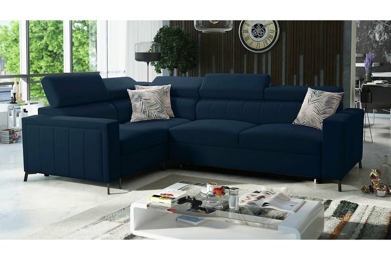 Galbally 3-sits Hörnbäddsoffa NO_BRAND Dark blue - Möbler - Soffa - Bäddsoffa