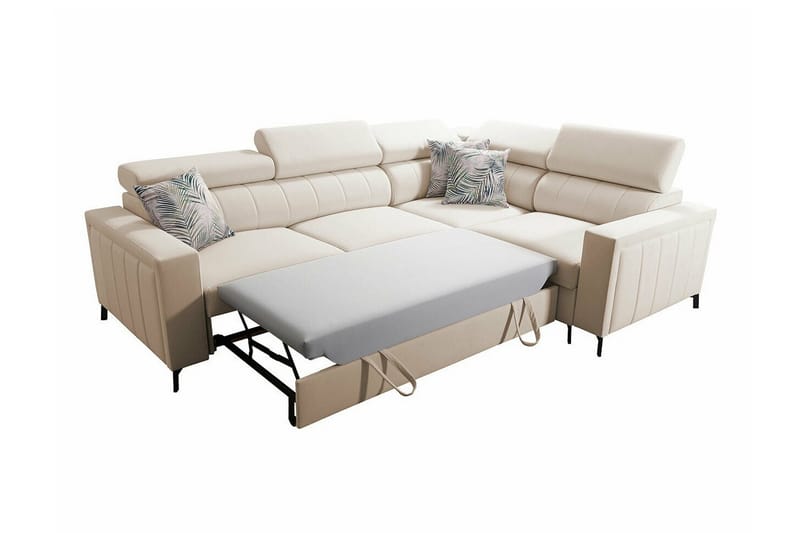 Galbally 3-sits Hörnbäddsoffa NO_BRAND Dark brown - Möbler - Soffa - Bäddsoffa