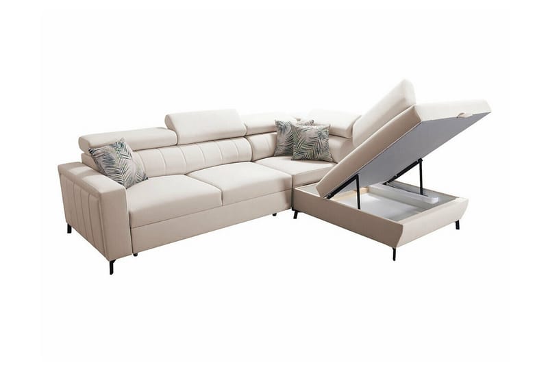 Galbally 3-sits Hörnbäddsoffa NO_BRAND Dark brown - Möbler - Soffa - Bäddsoffa