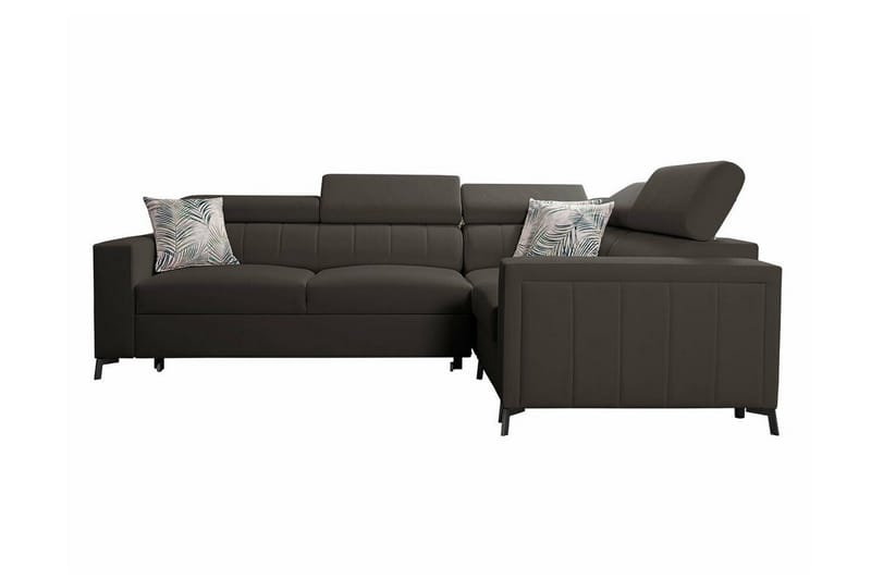 Galbally 3-sits Hörnbäddsoffa NO_BRAND Dark brown - Möbler - Soffa - Bäddsoffa