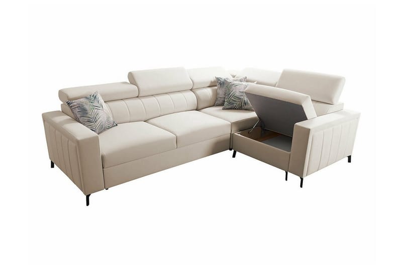 Galbally 3-sits Hörnbäddsoffa NO_BRAND Dark brown - Möbler - Soffa - Bäddsoffa