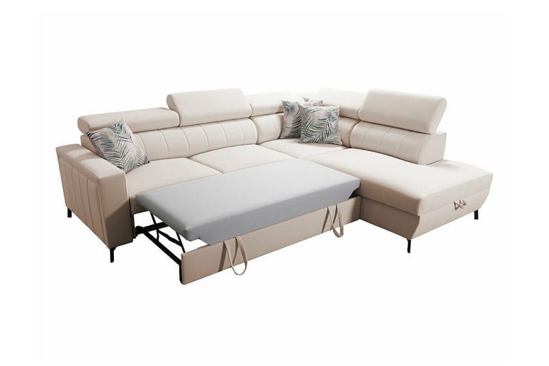 Galbally 3-sits Hörnbäddsoffa NO_BRAND Dark brown - Möbler - Soffa - Bäddsoffa