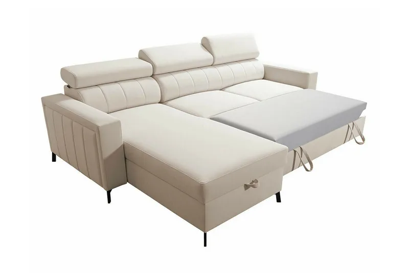 Galbally 3-sits Hörnbäddsoffa NO_BRAND Dark brown - Möbler - Soffa - Bäddsoffa