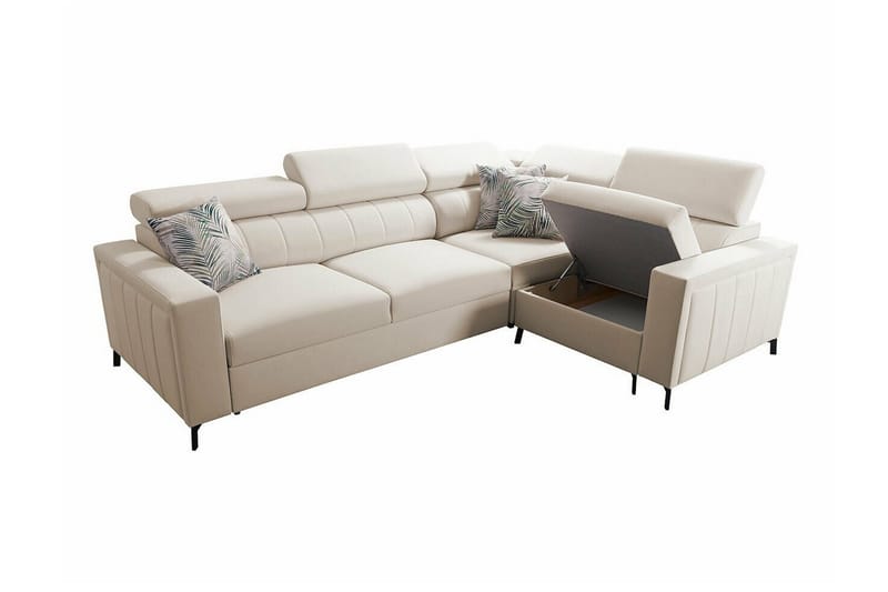 Galbally 3-sits Hörnbäddsoffa NO_BRAND Light grey - Möbler - Soffa - Bäddsoffa