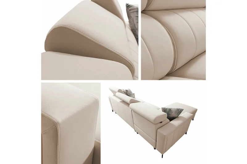 Galbally 3-sits Hörnbäddsoffa NO_BRAND Light grey/Dark grey - Möbler - Soffa - Bäddsoffa