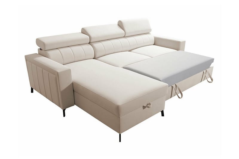 Galbally 3-sits Hörnbäddsoffa NO_BRAND Light pink - Möbler - Soffa - Bäddsoffa