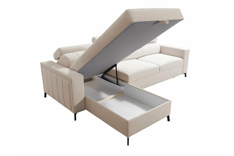 Galbally 3-sits Hörnbäddsoffa NO_BRAND Ljusgrå - Möbler - Soffa - Bäddsoffa