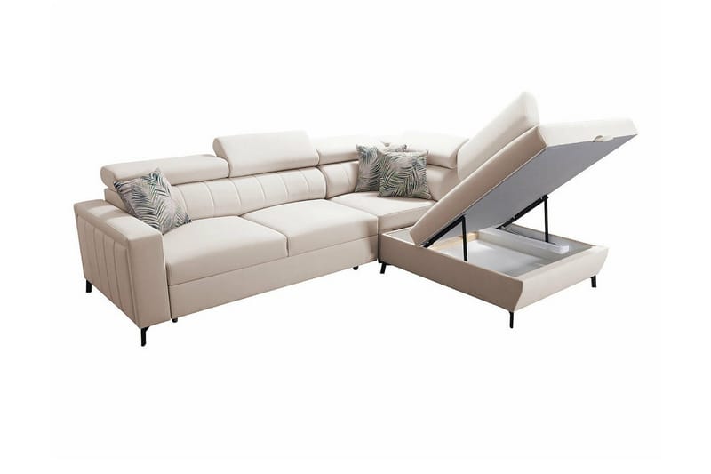 Galbally 3-sits Hörnbäddsoffa NO_BRAND Pink - Möbler - Soffa - Bäddsoffa