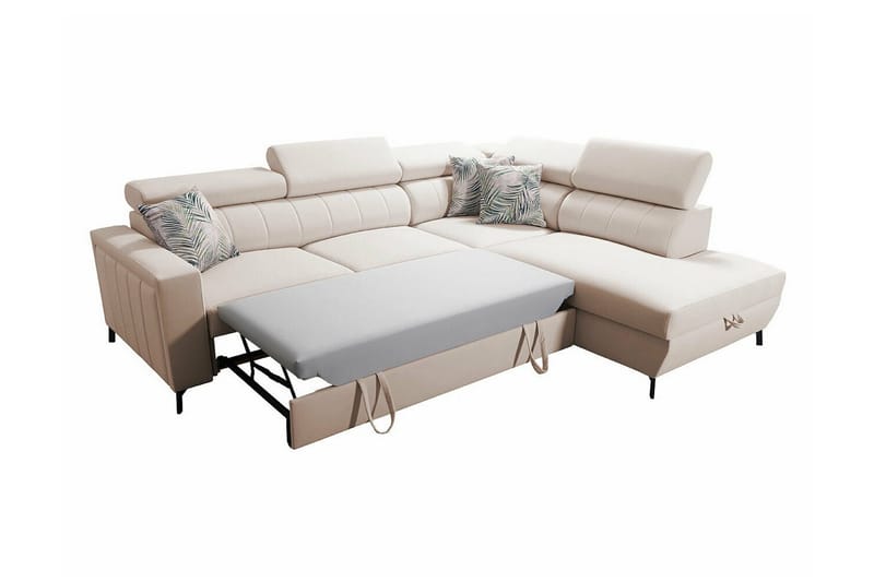 Galbally 3-sits Hörnbäddsoffa NO_BRAND Pink - Möbler - Soffa - Bäddsoffa