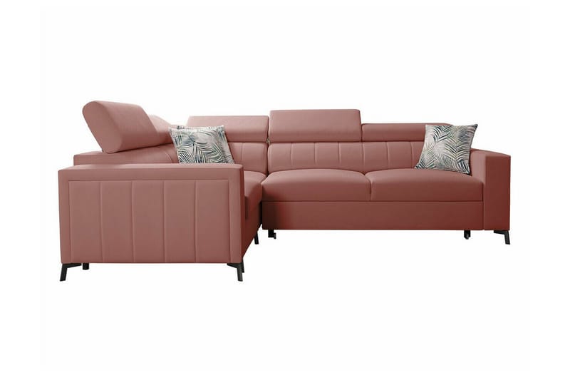Galbally 3-sits Hörnbäddsoffa NO_BRAND Pink - Möbler - Soffa - Bäddsoffa