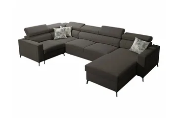 Galbally 4-sits Hörnbäddsoffa Dark brown - Möbler - Soffa - Bäddsoffa