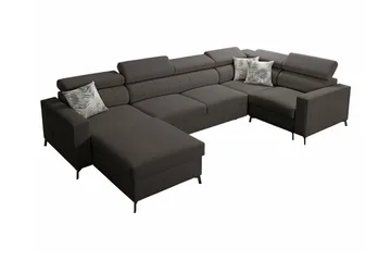 Galbally 4-sits Hörnbäddsoffa Dark grey - Möbler - Soffa - Bäddsoffa