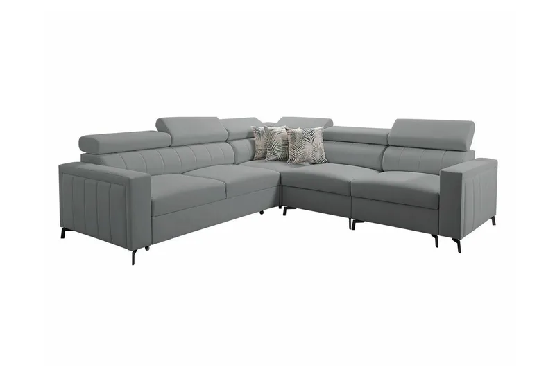 Galbally 4-sits Hörnbäddsoffa Ljusgrå, undefined