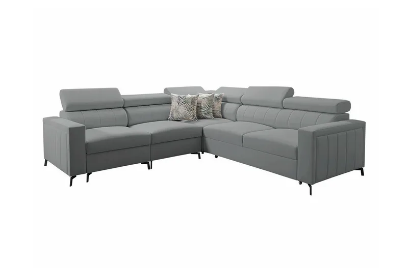 Galbally 4-sits Hörnbäddsoffa Ljusgrå, undefined