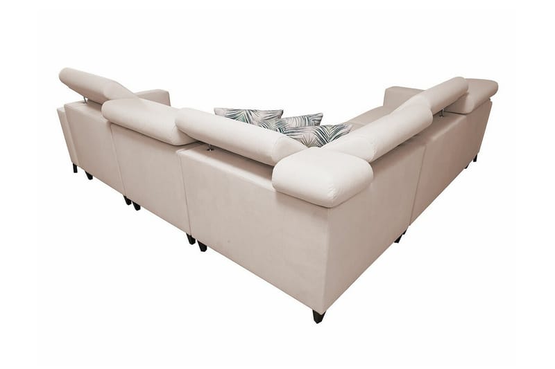 Galbally 4-sits Hörnbäddsoffa NO_BRAND beige - Möbler - Soffa - Bäddsoffa