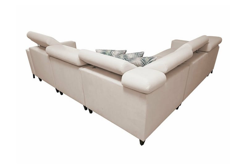 Galbally 4-sits Hörnbäddsoffa NO_BRAND beige - Möbler - Soffa - Bäddsoffa