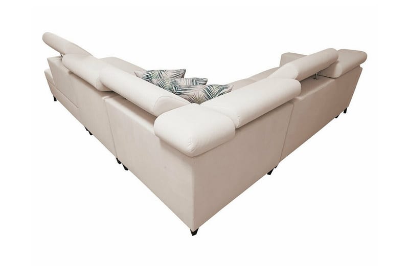 Galbally 4-sits Hörnbäddsoffa NO_BRAND beige - Möbler - Soffa - Bäddsoffa