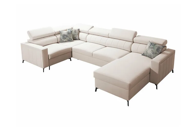 Galbally 4-sits Hörnbäddsoffa NO_BRAND Beige/Light beige, undefined