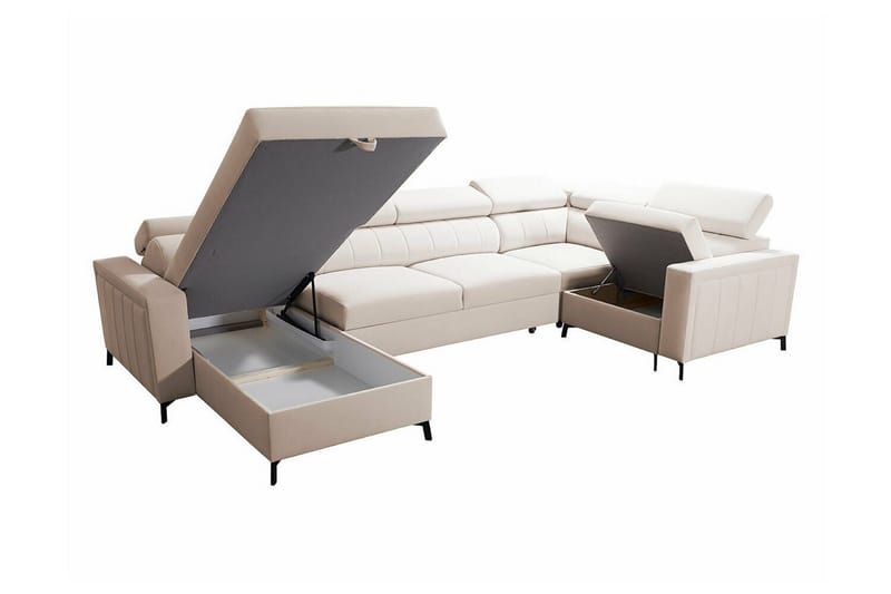 Galbally 4-sits Hörnbäddsoffa NO_BRAND Dark blue - Möbler - Soffa - Bäddsoffa