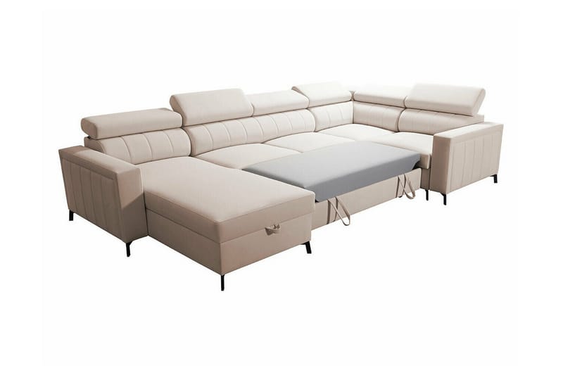 Galbally 4-sits Hörnbäddsoffa NO_BRAND Dark blue - Möbler - Soffa - Bäddsoffa