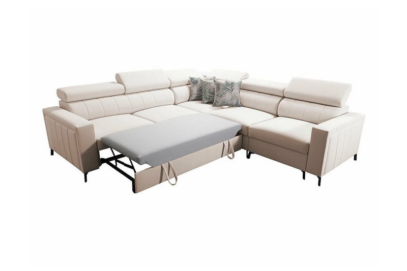 Galbally 4-sits Hörnbäddsoffa NO_BRAND Dark brown - Möbler - Soffa - Bäddsoffa
