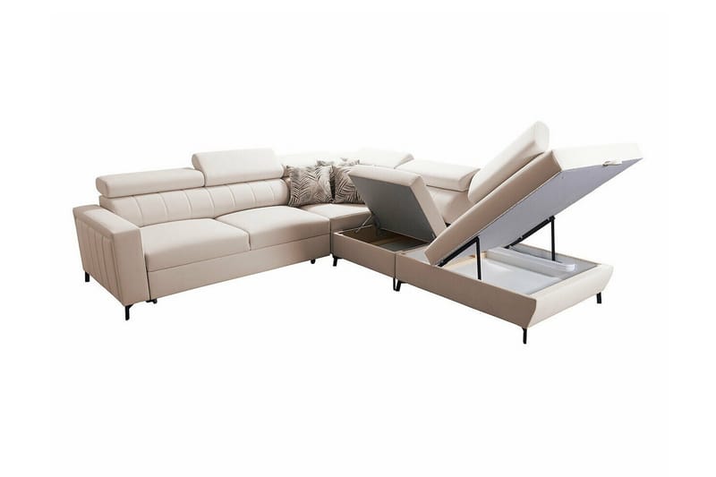 Galbally 4-sits Hörnbäddsoffa NO_BRAND Grey - Möbler - Soffa - Bäddsoffa