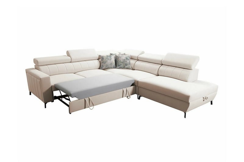Galbally 4-sits Hörnbäddsoffa NO_BRAND Light brown - Möbler - Soffa - Bäddsoffa