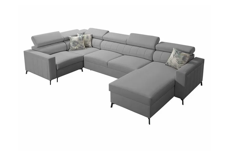 Galbally 4-sits Hörnbäddsoffa NO_BRAND Light grey, undefined