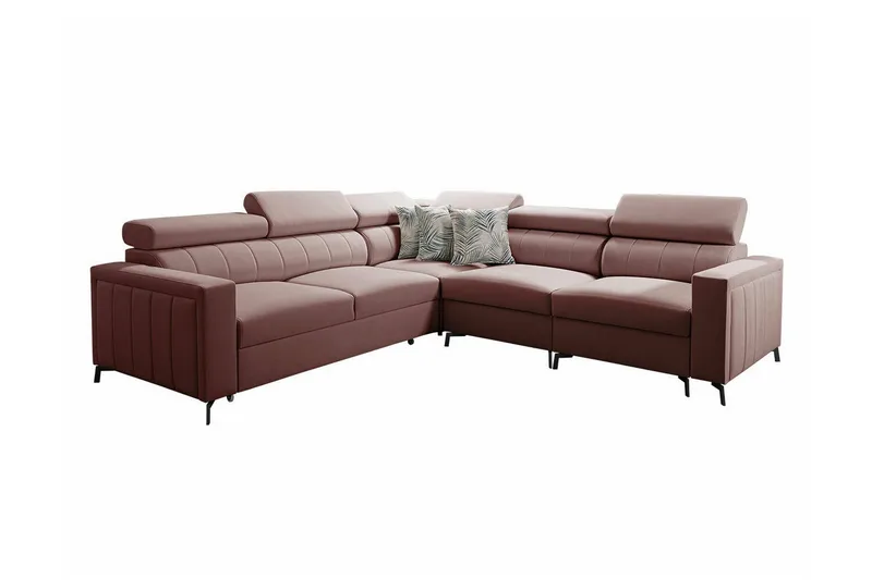 Galbally 4-sits Hörnbäddsoffa NO_BRAND Pink, undefined