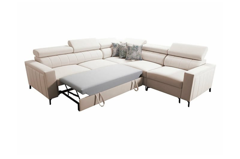 Galbally 4-sits Hörnbäddsoffa NO_BRAND Pink - Möbler - Soffa - Bäddsoffa