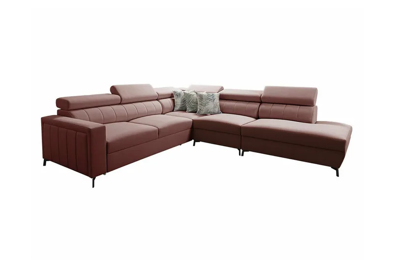 Galbally 4-sits Hörnbäddsoffa NO_BRAND Pink, undefined
