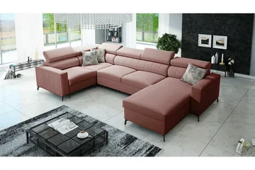 Galbally 4-sits Hörnbäddsoffa Pink - Möbler - Soffa - Bäddsoffa