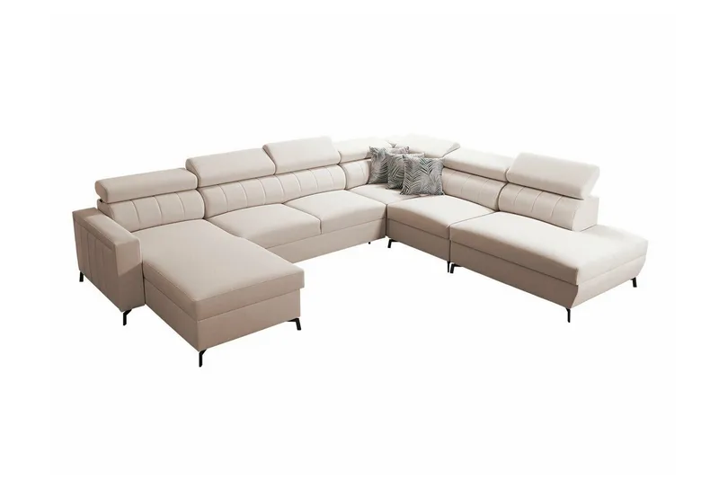 Galbally 5-sits Hörnbäddsoffa beige, undefined