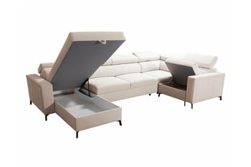 Galbally 5-sits Hörnbäddsoffa beige - Möbler - Soffa - Bäddsoffa