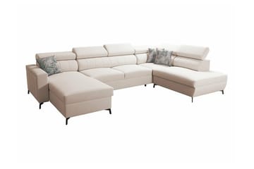 Galbally 5-sits Hörnbäddsoffa Beige/Light beige - Möbler - Soffa - Bäddsoffa