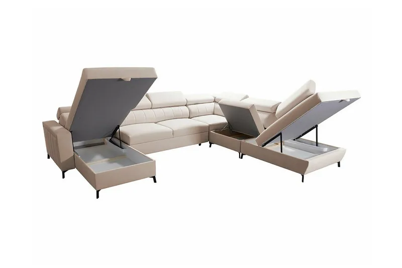 Galbally 5-sits Hörnbäddsoffa Dark blue - Möbler - Soffa - Bäddsoffa