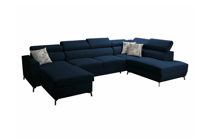 Galbally 5-sits Hörnbäddsoffa Dark blue, undefined