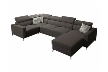 Galbally 5-sits Hörnbäddsoffa Dark brown - Möbler - Soffa - Bäddsoffa