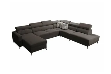 Galbally 5-sits Hörnbäddsoffa Dark brown - Möbler - Soffa - Bäddsoffa