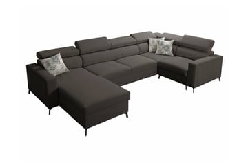 Galbally 5-sits Hörnbäddsoffa Dark brown - Möbler - Soffa - Bäddsoffa