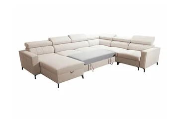 Galbally 5-sits Hörnbäddsoffa Dark brown - Möbler - Soffa - Bäddsoffa