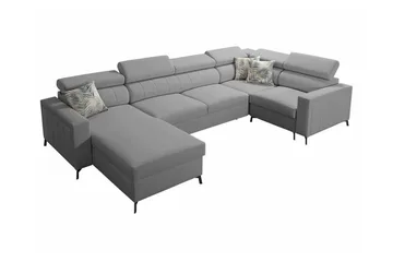 Galbally 5-sits Hörnbäddsoffa Grey - Möbler - Soffa - Bäddsoffa