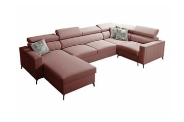 Galbally 5-sits Hörnbäddsoffa Light pink - Möbler - Soffa - Bäddsoffa
