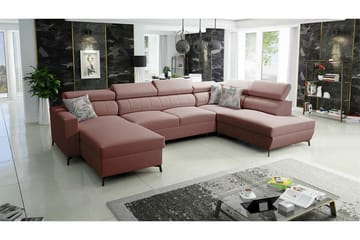 Galbally 5-sits Hörnbäddsoffa Light pink - Möbler - Soffa - Bäddsoffa